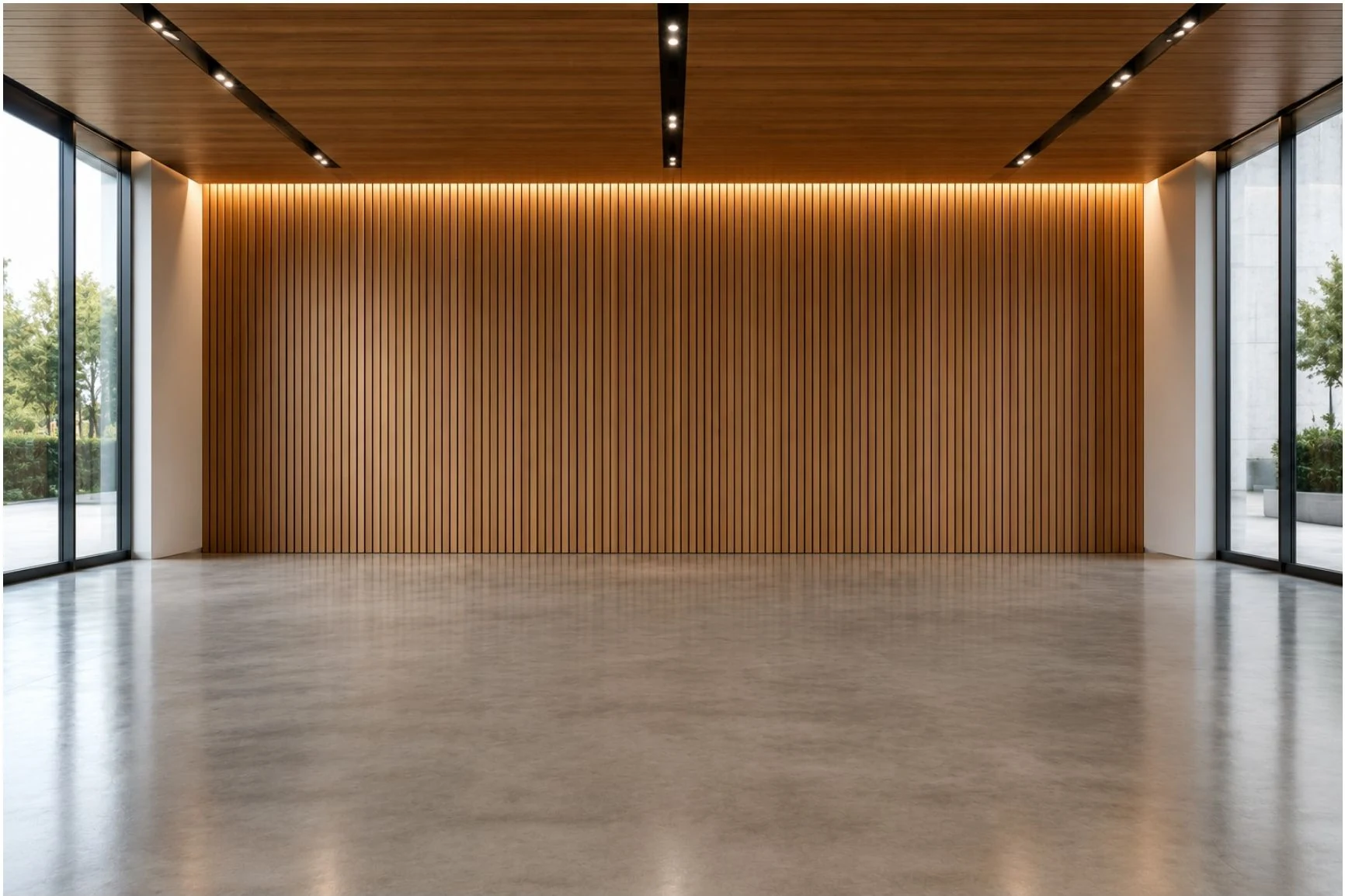 Warme houtshowroom
